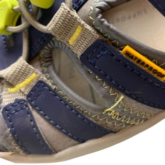 Keens Knotch Creek Sandal Waterproof  Steel Grey/ Blue Depths Size Big Kids 5 - Picture 12 of 16